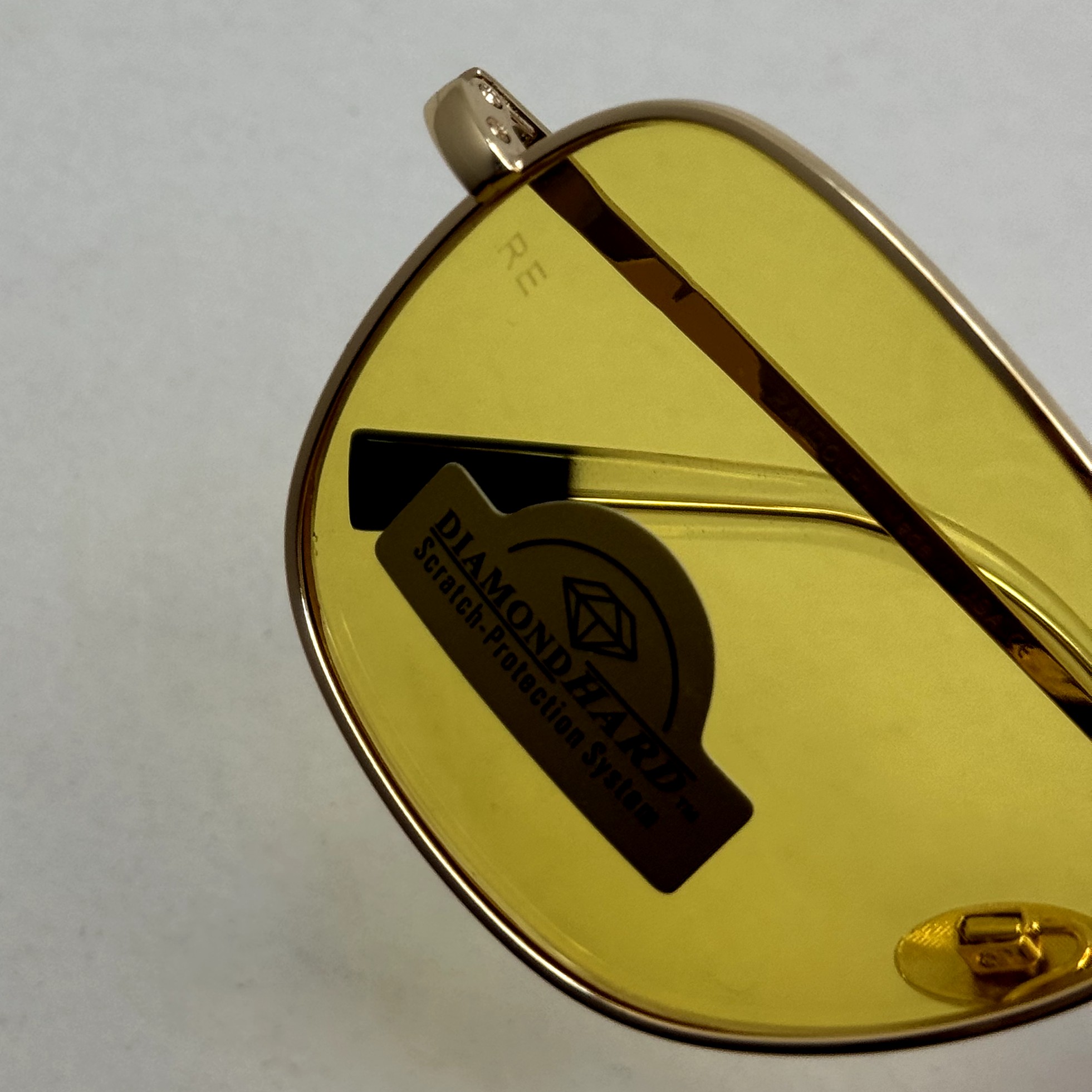 عینک آفتابی و شب خلبانی رندولف شیشه سنگ زرد فریم طلایی فول پک اصلی RANDOLPH AVIATOR RE 58 24K GOLD (ارسال رایگان)