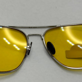 عینک آفتابی و شب خلبانی رندولف شیشه سنگ زرد فریم نقره ای فول پک اصلی RANDOLPH AVIATOR RE 58 24K WHITE GOLD (ارسال