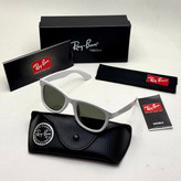 عینک آفتابی ریبن ویفرر ریورس سفید عدسی سبز به همراه پک کامل rayban (ارسال رایگان)