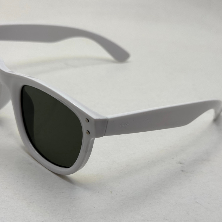 عینک آفتابی ریبن ویفرر ریورس سفید عدسی سبز به همراه پک کامل rayban (ارسال رایگان)