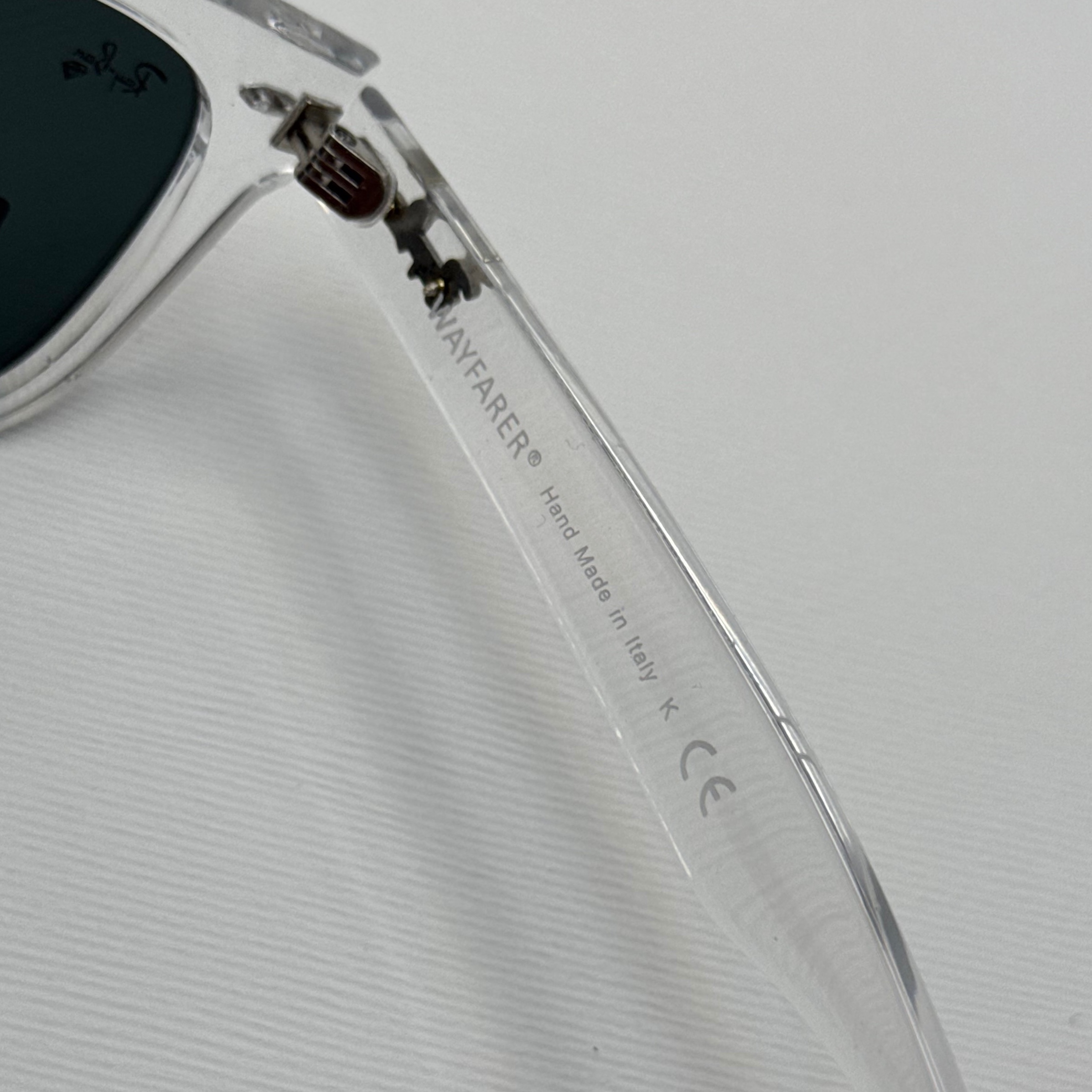 عینک ویفرر ریبن Rayban WAYFARER شفاف شیشه سنگ نشکن زد خش با پک کامل (ارسال رایگان)