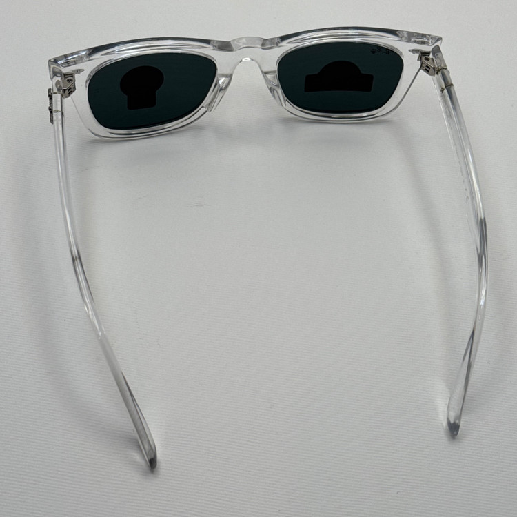 عینک ویفرر ریبن Rayban WAYFARER شفاف شیشه سنگ نشکن زد خش با پک کامل (ارسال رایگان)
