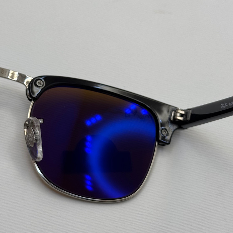 عینک آفتابی ریبن rayban کلاب مستر شیشه سنگ قهوه ای فریم نقره ای rb 3016 به همراه پک کامل (ارسال رایگان)