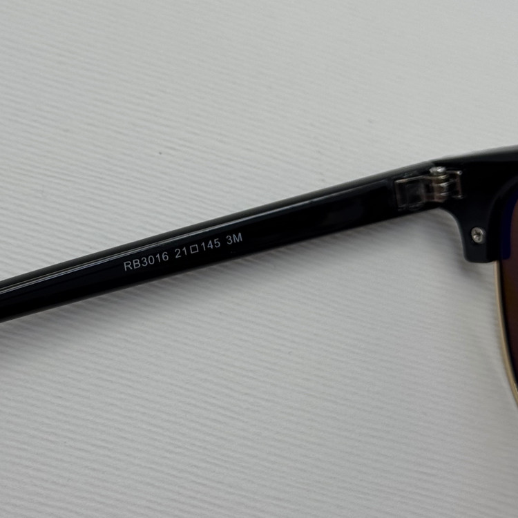 عینک آفتابی ریبن rayban کلاب مستر شیشه سنگ قهوه ای فریم طلایی rb 3016 به همراه پک کامل (ارسال رایگان)