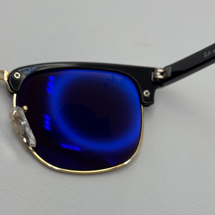 عینک آفتابی ریبن rayban کلاب مستر شیشه سنگ قهوه ای فریم طلایی rb 3016 به همراه پک کامل (ارسال رایگان)