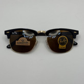 عینک آفتابی ریبن rayban کلاب مستر شیشه سنگ قهوه ای فریم طلایی rb 3016 به همراه پک کامل (ارسال رایگان)