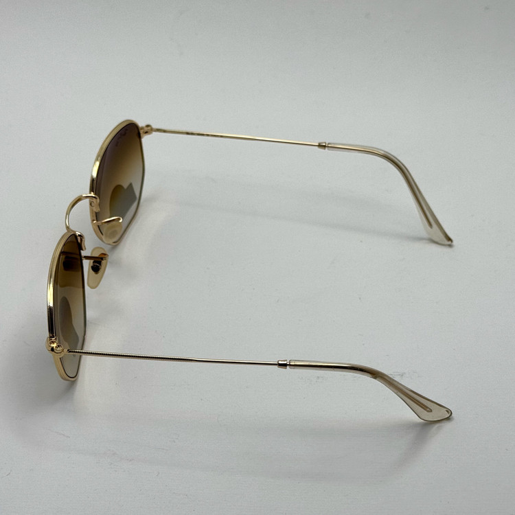عینک ریبن شیشه سنگ هگزونال قهوه ای هایلایت آنتی رفلکس به همراه پک کامل ریبن کد Rayban RB 3548 (ارسال رایگان)