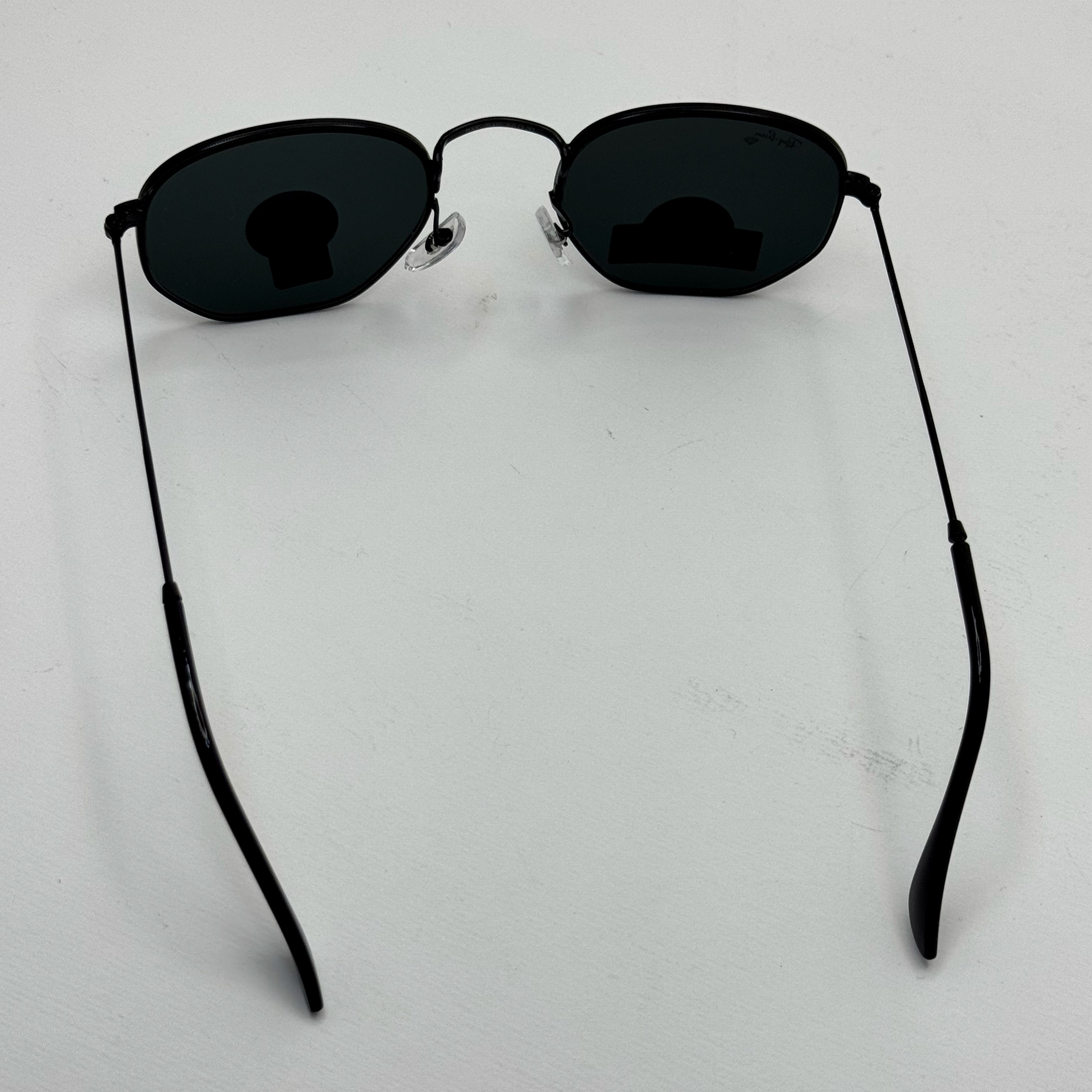 عینک ریبن هگزونال شیشه سنگ تمام مشکی به همراه پک کامل ریبن کد Rayban RB 3548 (ارسال رایگان)