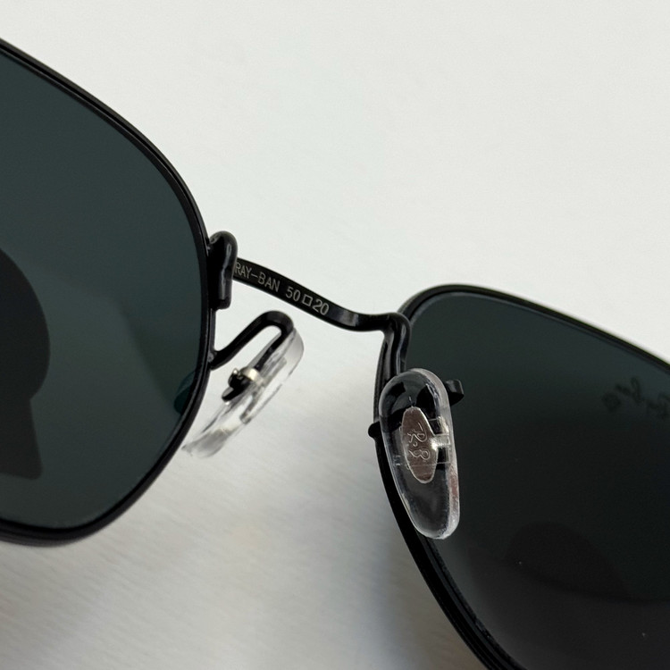 عینک ریبن هگزونال شیشه سنگ تمام مشکی به همراه پک کامل ریبن کد Rayban RB 3548 (ارسال رایگان)