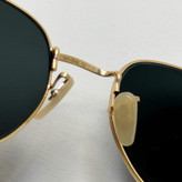 عینک ریبن هگزونال شیشه سنگ مشکی فریم طلایی به همراه پک کامل ریبن کد Rayban RB 3548 (ارسال رایگان)