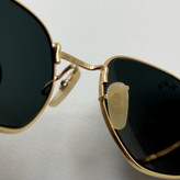 عینک ریبن هگزونال شیشه سنگ مشکی فریم طلایی به همراه پک کامل ریبن کد Rayban RB 3548 (ارسال رایگان)