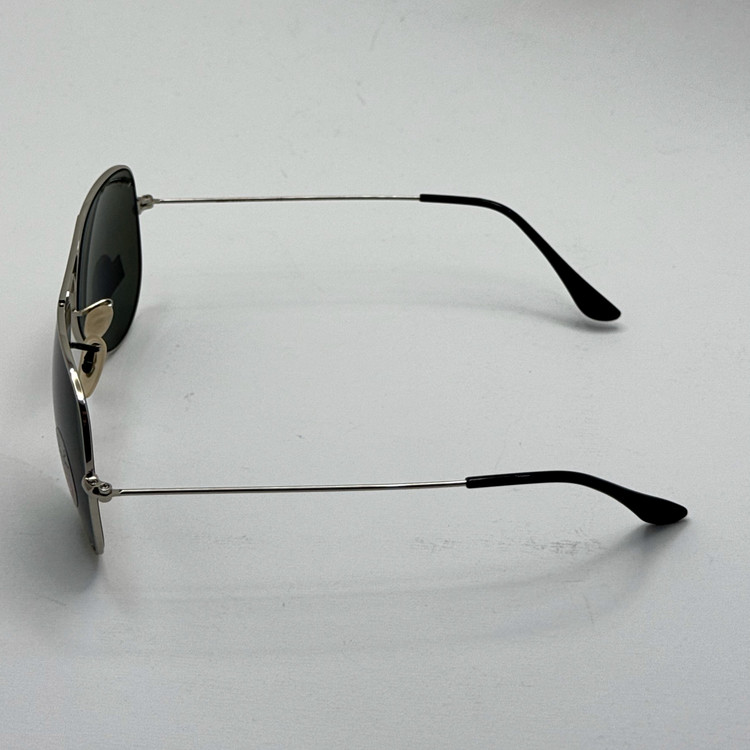 عینک ریبن خلبانی شیشه سنگ پلاریزه سبز با فریم نقره ای به همراه پک کامل ریبن کد Rayban RB 3026 (ارسال رایگان)