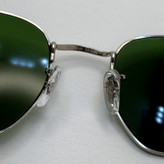 عینک ریبن هگزونال شیشه سنگ سبز فریم نقره ای به همراه پک کامل ریبن کد Rayban RB 3548 (ارسال رایگان)