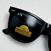 عینک آفتابی ریبن ویفرر شیشه سنگ مشکی براق به همراه پک کامل ریبن Rayban WAYFARER RB 2140 سایز 54 (ارسال رایگان)