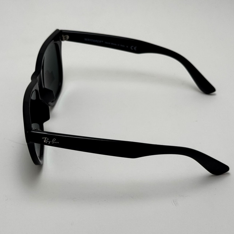 عینک آفتابی ریبن ویفرر شیشه سنگ مشکی براق به همراه پک کامل ریبن Rayban WAYFARER RB 2140 سایز 54 (ارسال رایگان)