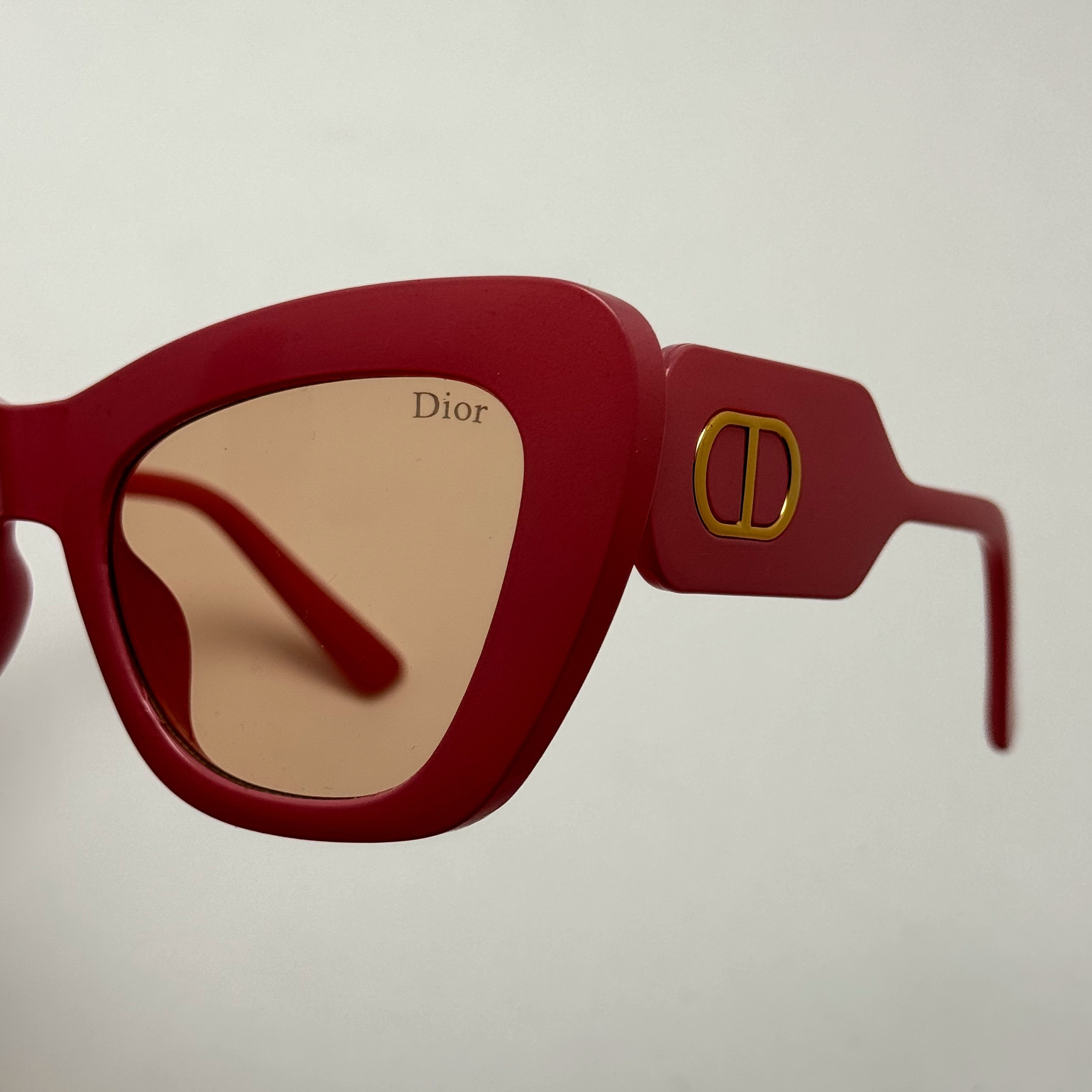 عینک آفتابی و شب زنانه پروانه ای دیور DIOR صورتی عدسی صورتی