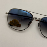 عینک آفتابی خلبانی رندولف شیشه سنگ آنتی رفلکس آبی هایلایت نقره ای فول پک RANDOLPH AVIATOR RE 58 24K WHITE GOLD (ارسال