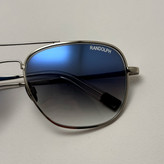 عینک آفتابی خلبانی رندولف شیشه سنگ آنتی رفلکس آبی هایلایت نقره ای فول پک RANDOLPH AVIATOR RE 58 24K WHITE GOLD (ارسال
