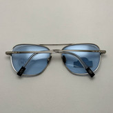 عینک شب و آفتابی خلبانی رندولف شیشه سنگ آبی آسمانی نقره ای فول پک RANDOLPH AVIATOR RE 58 24K WHITE GOLD (ارسال رایگان)