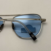 عینک شب و آفتابی خلبانی رندولف شیشه سنگ آبی آسمانی نقره ای فول پک RANDOLPH AVIATOR RE 58 24K WHITE GOLD (ارسال رایگان)