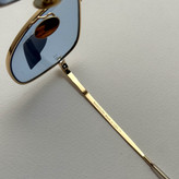 عینک آفتابی خلبانی رندولف شیشه سنگ آبی آسمانی طلایی فول پک RANDOLPH AVIATOR RE 58 24K GOLD
