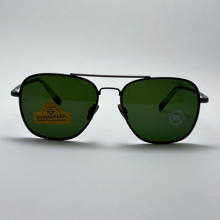 عینک آفتابی خلبانی رندولف شیشه سنگ آنتی رفلکس سبز فریم نوک مدادی فول پک RANDOLPH AVIATOR RE 58 24K (ارسال رایگان)