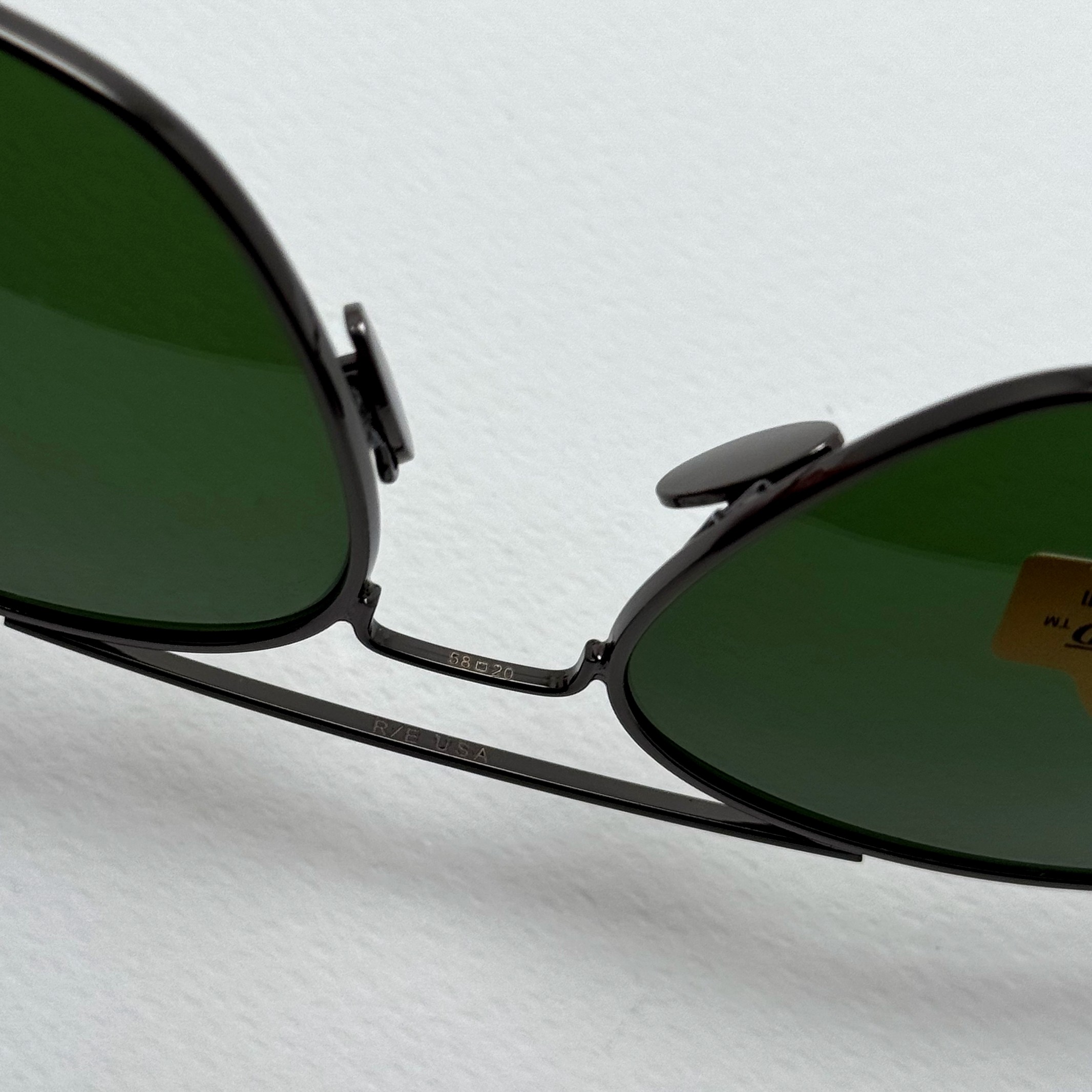 عینک آفتابی خلبانی رندولف شیشه سنگ آنتی رفلکس سبز فریم نوک مدادی فول پک RANDOLPH AVIATOR RE 58 24K (ارسال رایگان)