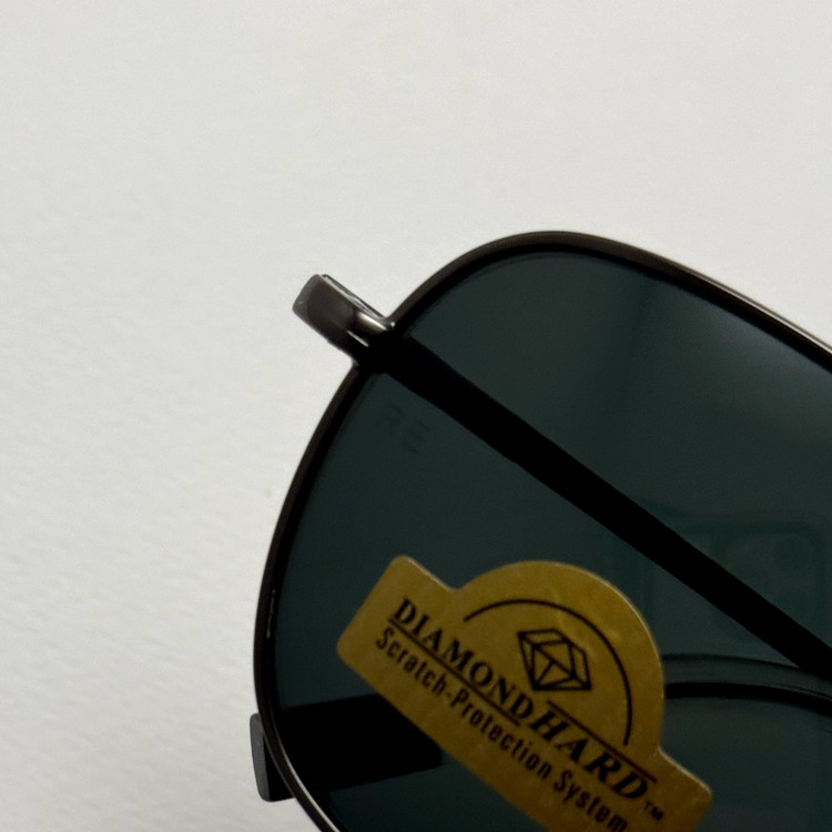 عینک آفتابی خلبانی رندولف شیشه سنگ آنتی رفلکس مشکی فریم نوک مدادی فول پک RANDOLPH AVIATOR RE 58 24K WHITE GOLD (ارسال