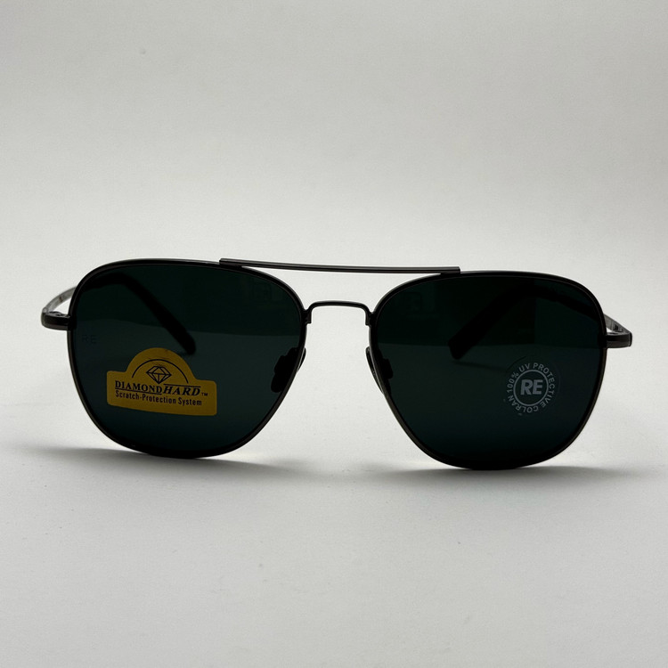 عینک آفتابی خلبانی رندولف شیشه سنگ آنتی رفلکس مشکی فریم نوک مدادی فول پک RANDOLPH AVIATOR RE 58 24K WHITE GOLD (ارسال