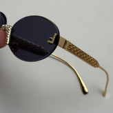 عینک آفتابی زنانه فندی Fendi فریم لس بیضی مدل Oval Frame Diamond Style نگین کاری شده کیفیت مستر مشکی طلایی (ارسال