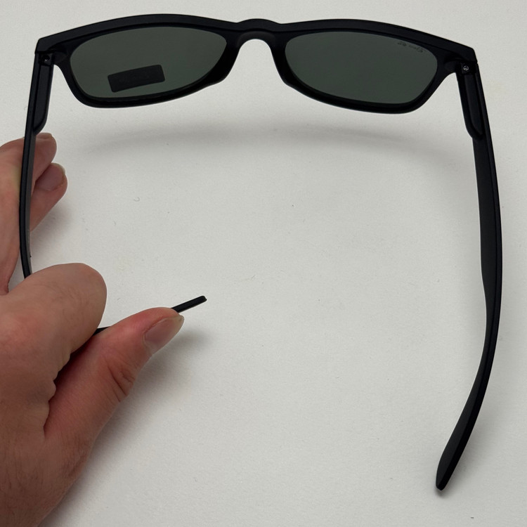 عینک آفتابی سبک مستطیلی مشکی عدسی سبز لولا فنری شیشه سنگ کد 5231 (ارسال رایگان)