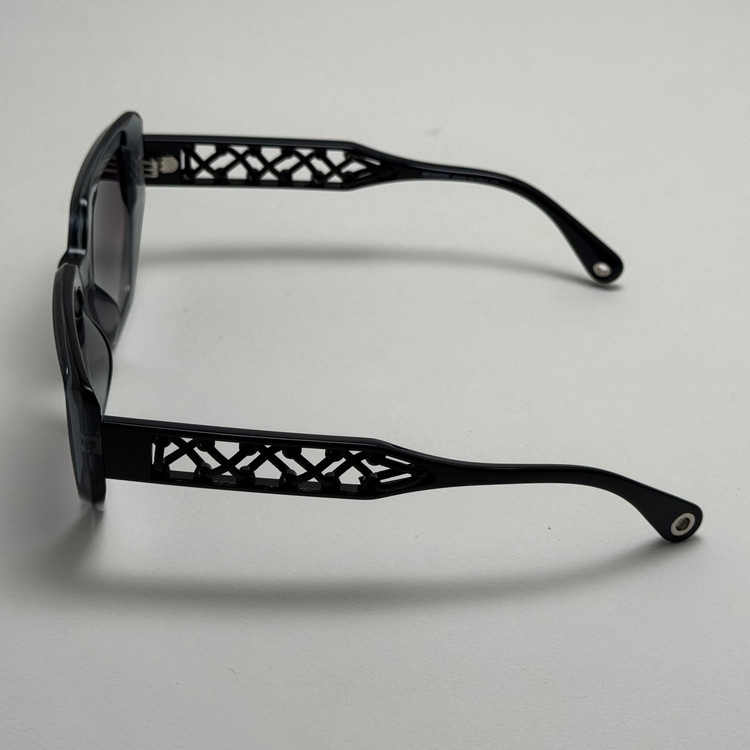 عینک آفتابی زنانه هرمس مدل Hermes Cut Out دسته چرمی طوسی کد رفرنس 1178 (ارسال رایگان)