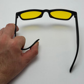 عینک شب و روز زرد فریم مشکی مستطیلی کد 18 (ارسال رایگان)