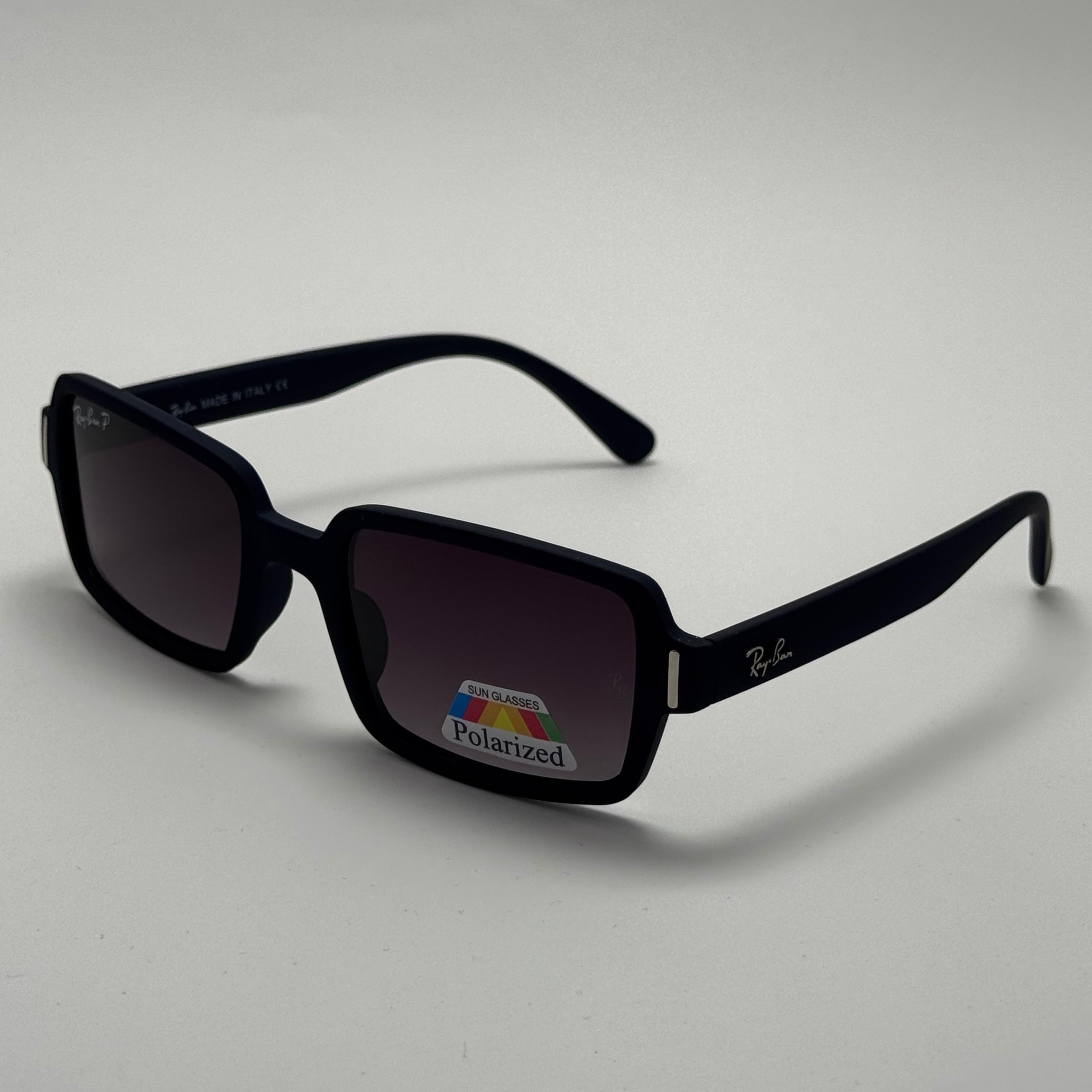 عینک آفتابی پلاریزه ریبن مستطیلی آبی پر رنگ کد rayban RB 2201 (ارسال رایگان)