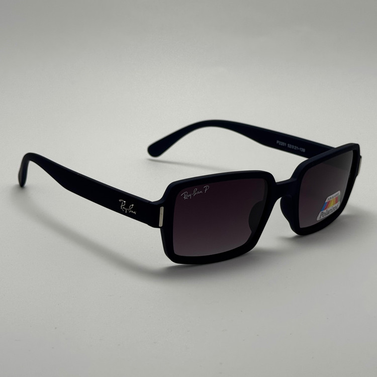 عینک آفتابی پلاریزه ریبن مستطیلی آبی پر رنگ کد rayban RB 2201 (ارسال رایگان)