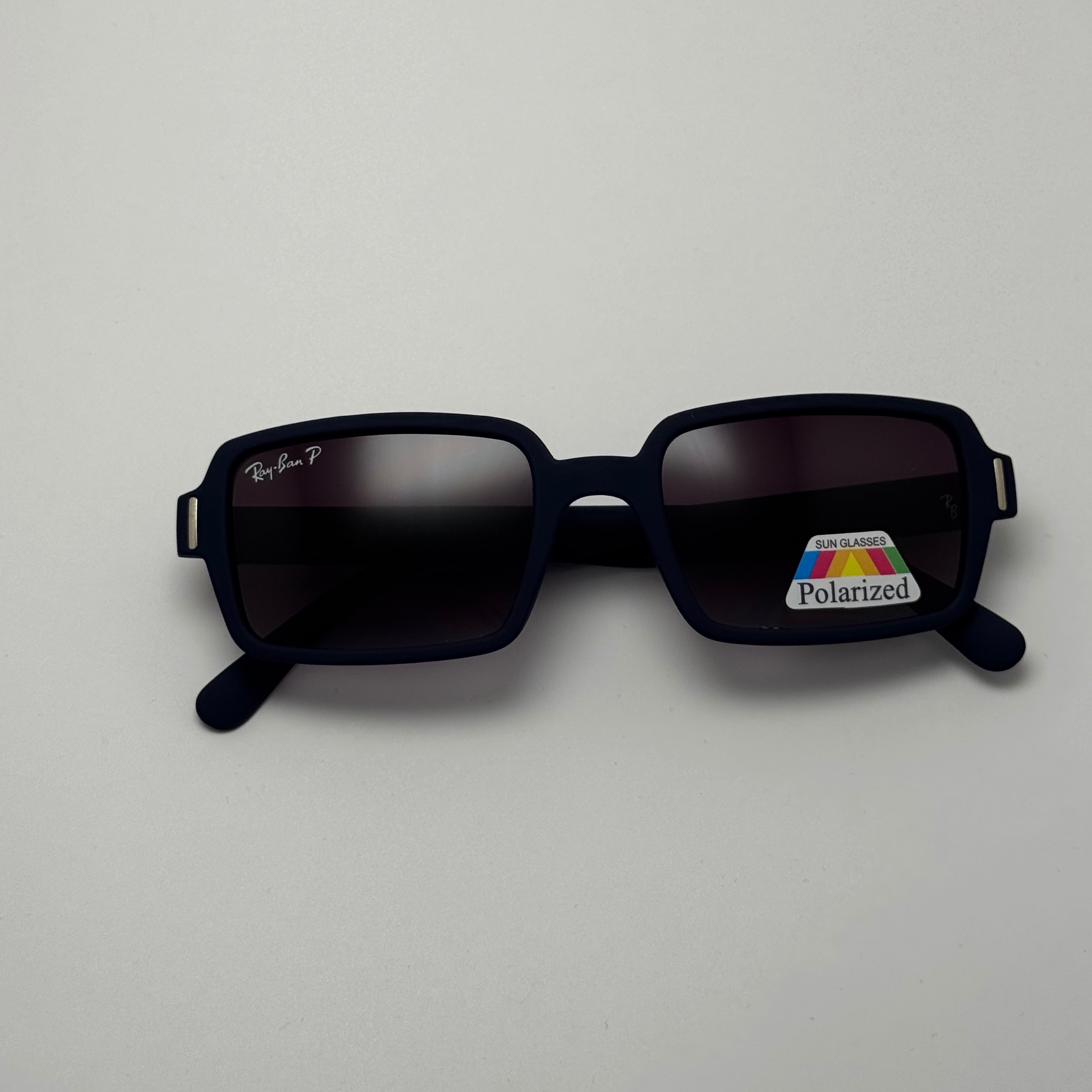 عینک آفتابی پلاریزه ریبن مستطیلی آبی پر رنگ کد rayban RB 2201 (ارسال رایگان)