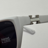 عینک آفتابی زنانه پلاریزه هرمس HERMES سفید کد p5223 به همراه کارو پارچه ای و دستمال (ارسال رایگان)