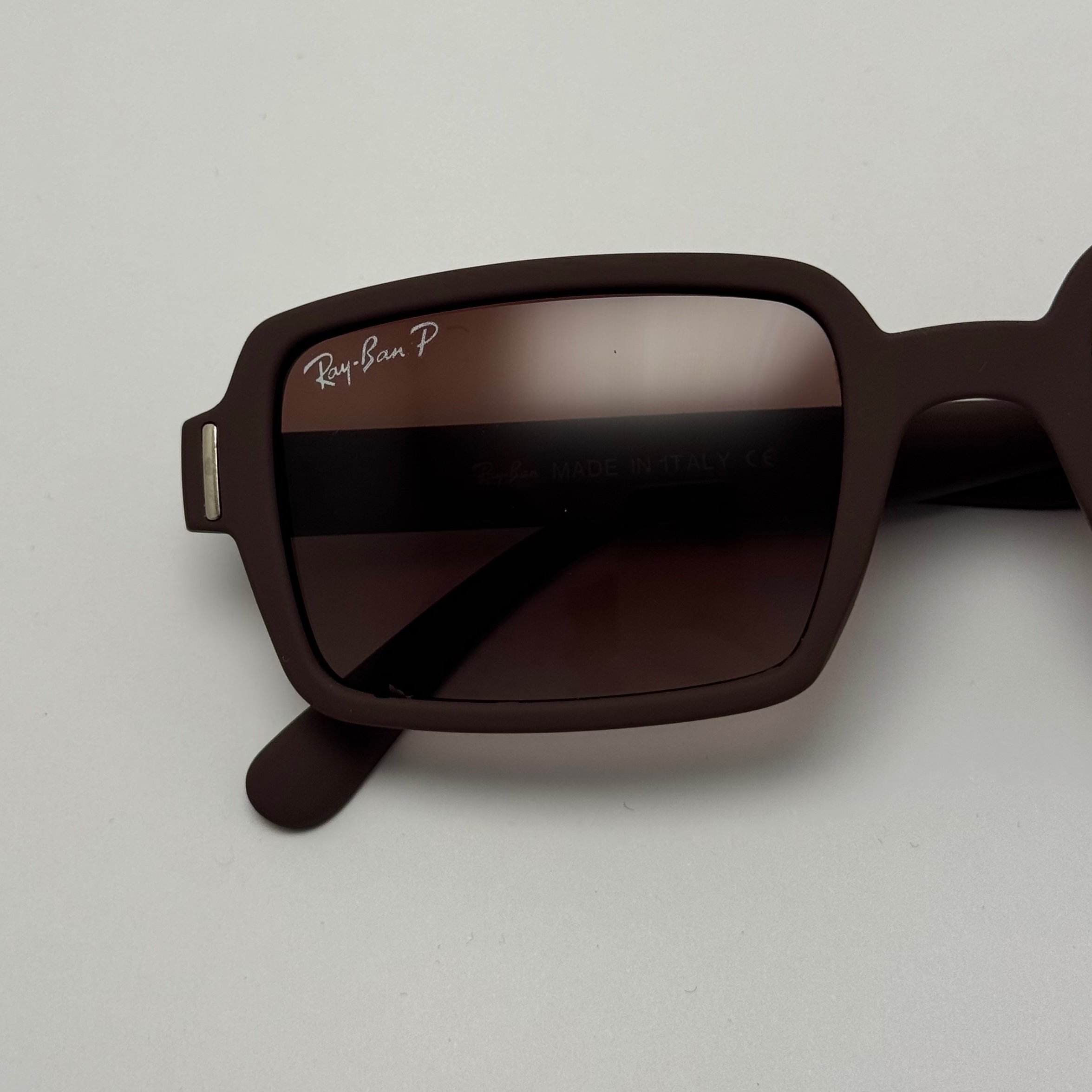 عینک آفتابی پلاریزه ریبن مستطیلی قهوه ای کد rayban RB 2201 (ارسال رایگان)