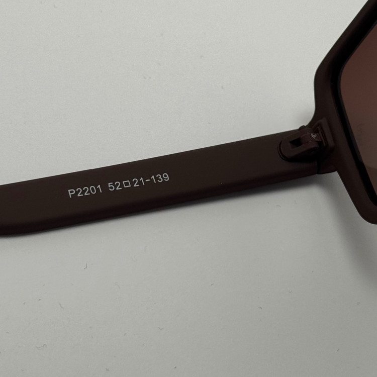 عینک آفتابی پلاریزه ریبن مستطیلی قهوه ای کد rayban RB 2201 (ارسال رایگان)