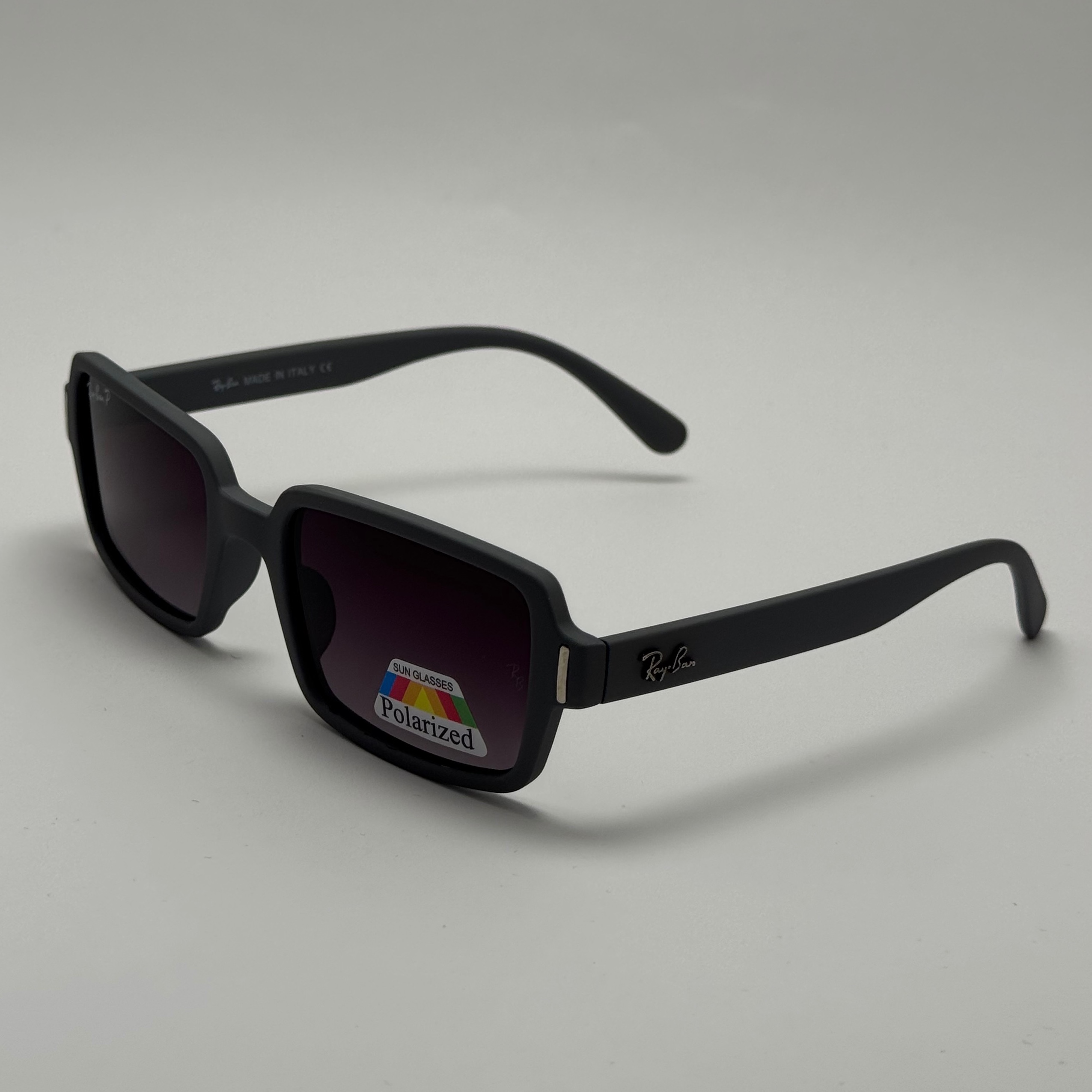 عینک آفتابی پلاریزه ریبن مستطیلی طوسی کد rayban RB 2201 (ارسال رایگان)