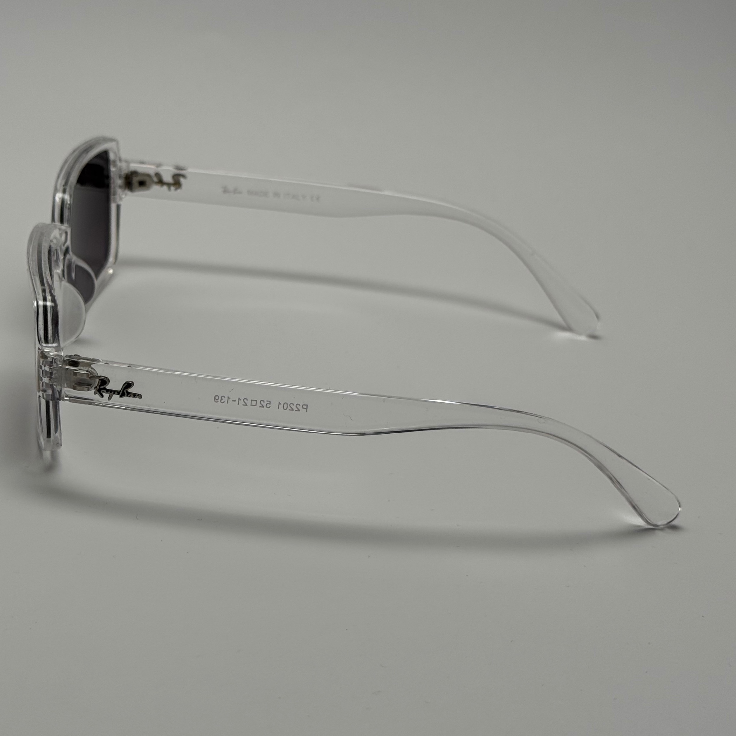 عینک آفتابی پلاریزه ریبن مستطیلی کریستالی مشکی کد rayban RB 2201 (ارسال رایگان)