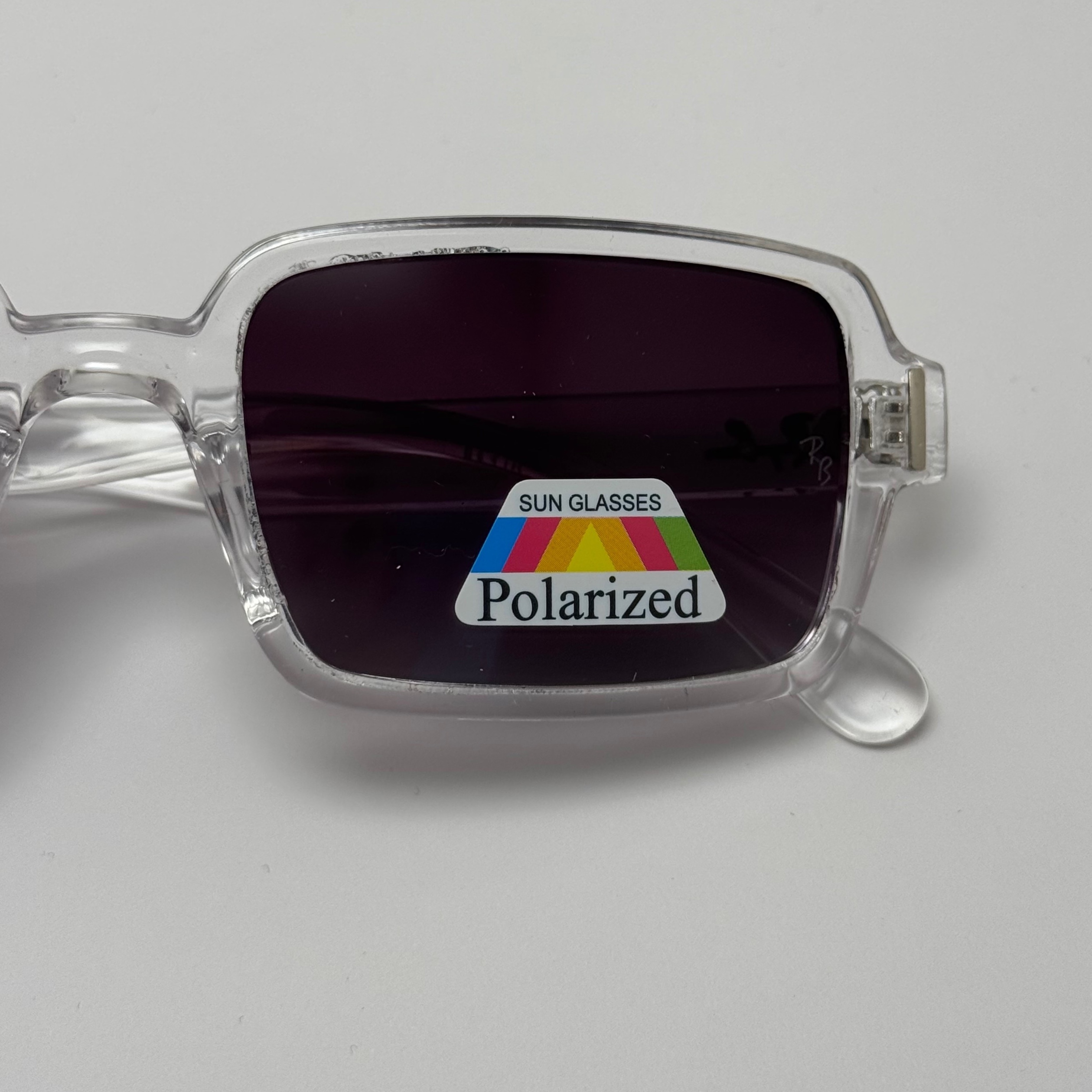 عینک آفتابی پلاریزه ریبن مستطیلی کریستالی مشکی کد rayban RB 2201 (ارسال رایگان)