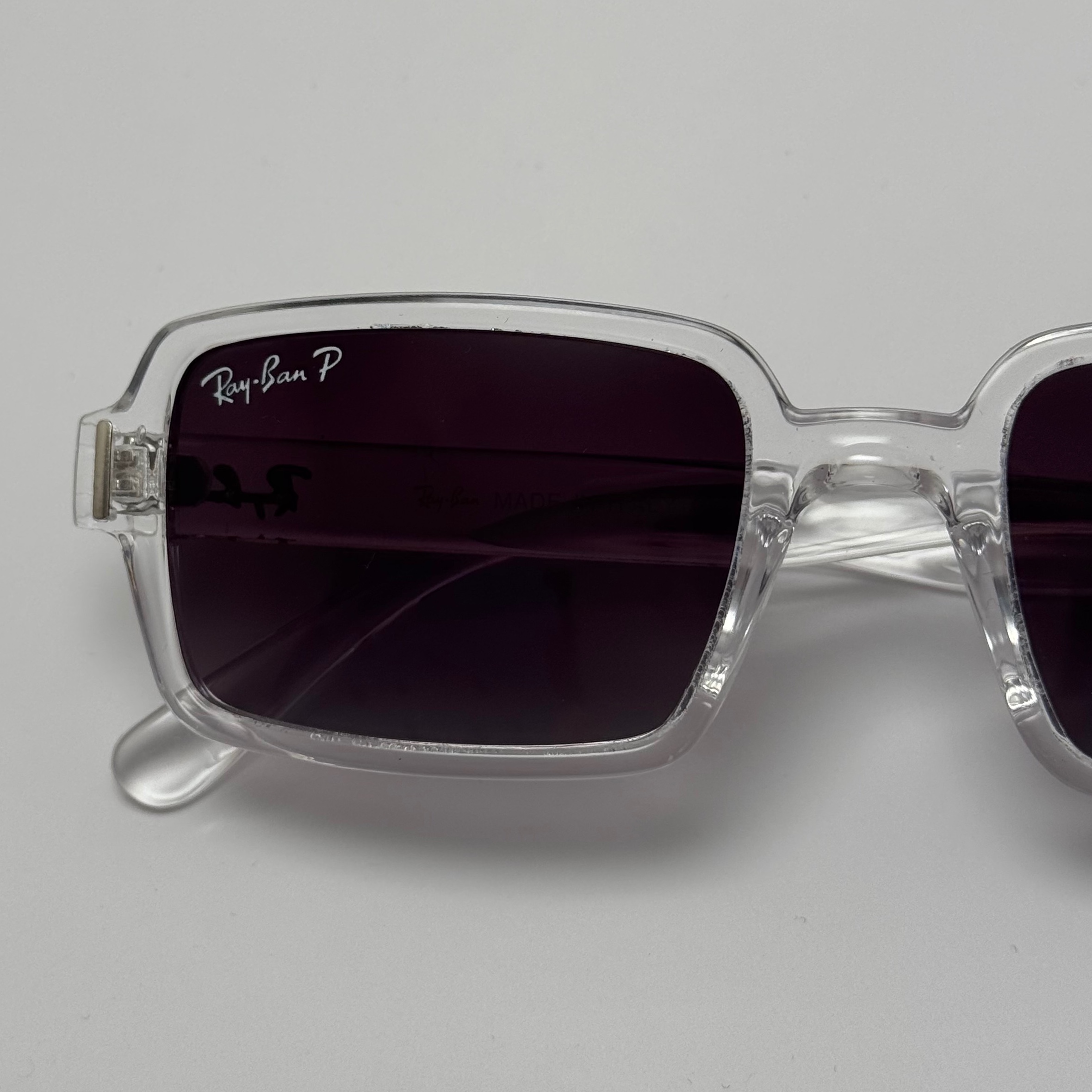 عینک آفتابی پلاریزه ریبن مستطیلی کریستالی مشکی کد rayban RB 2201 (ارسال رایگان)