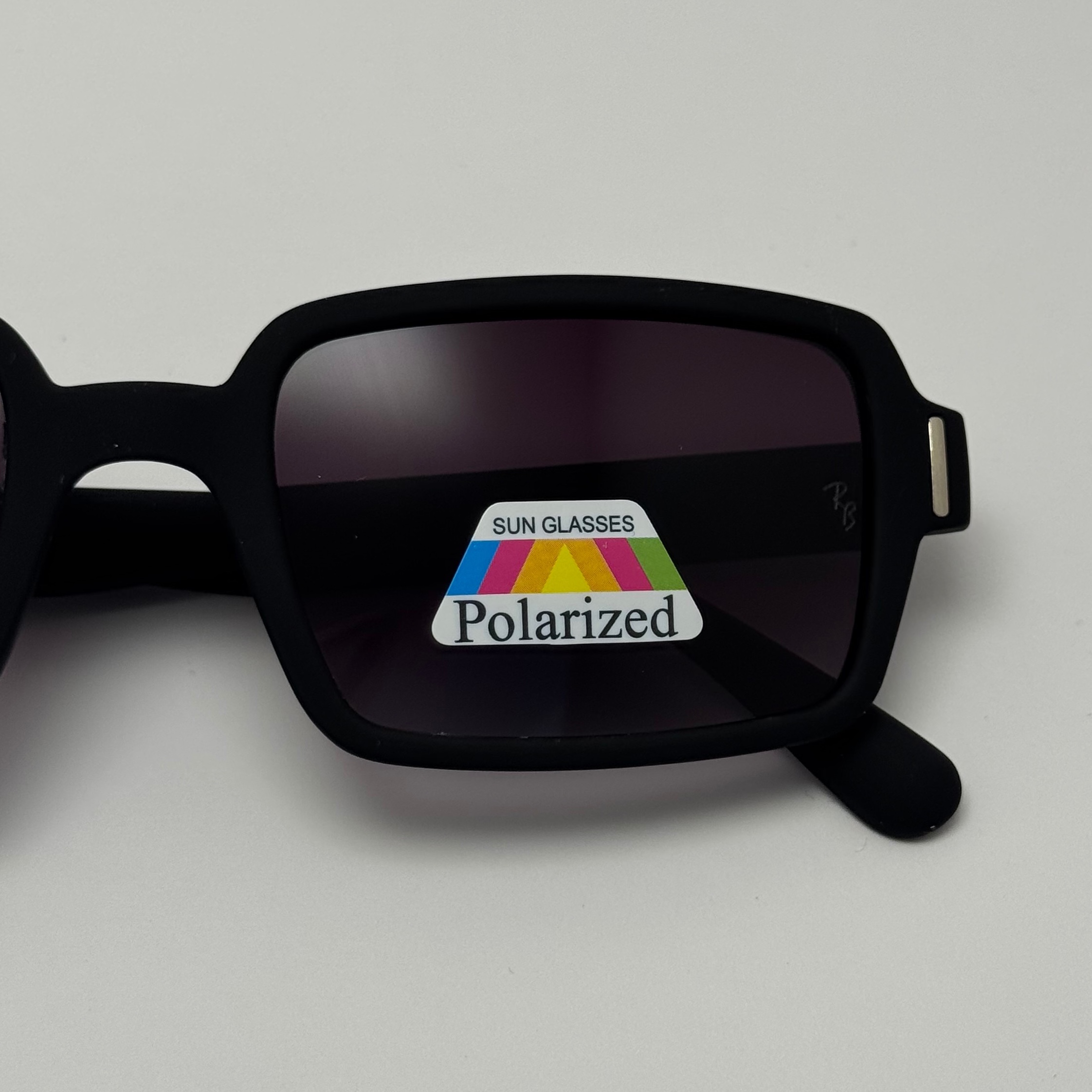 عینک آفتابی پلاریزه ریبن مستطیلی تمام مشکی کد rayban RB 2201 (ارسال رایگان)