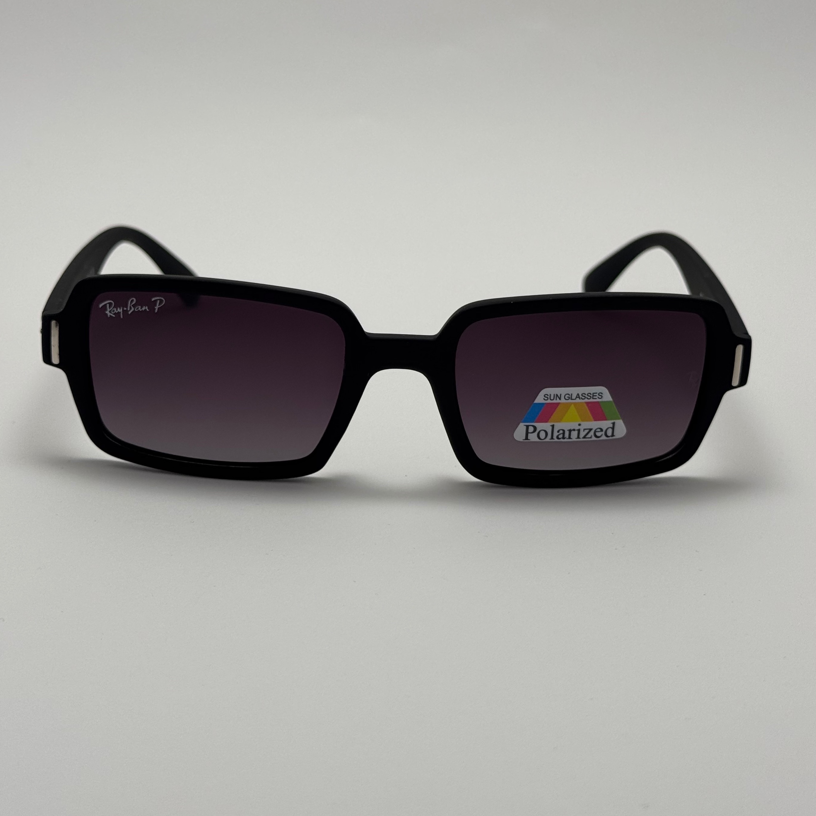 عینک آفتابی پلاریزه ریبن مستطیلی تمام مشکی کد rayban RB 2201 (ارسال رایگان)