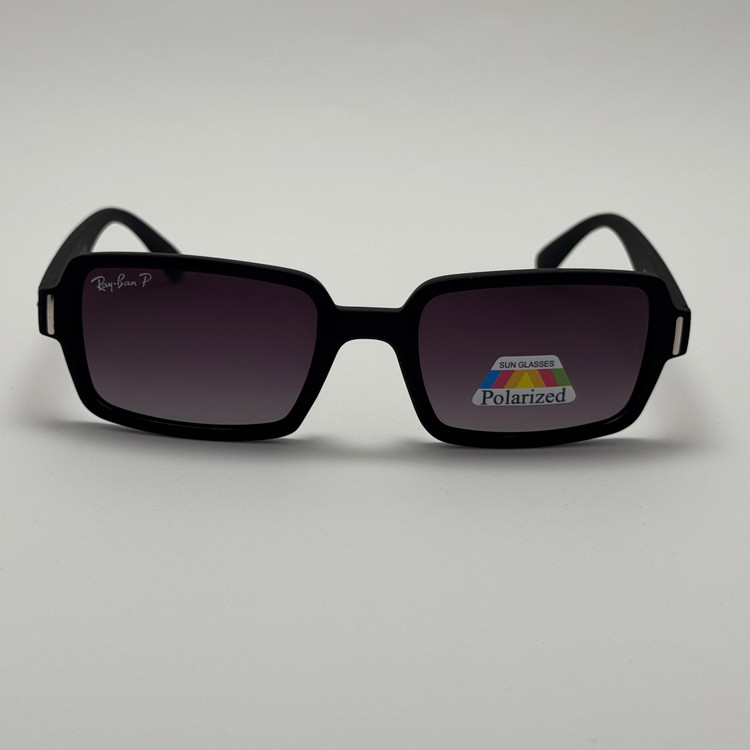 عینک آفتابی پلاریزه ریبن مستطیلی تمام مشکی کد rayban RB 2201 (ارسال رایگان)