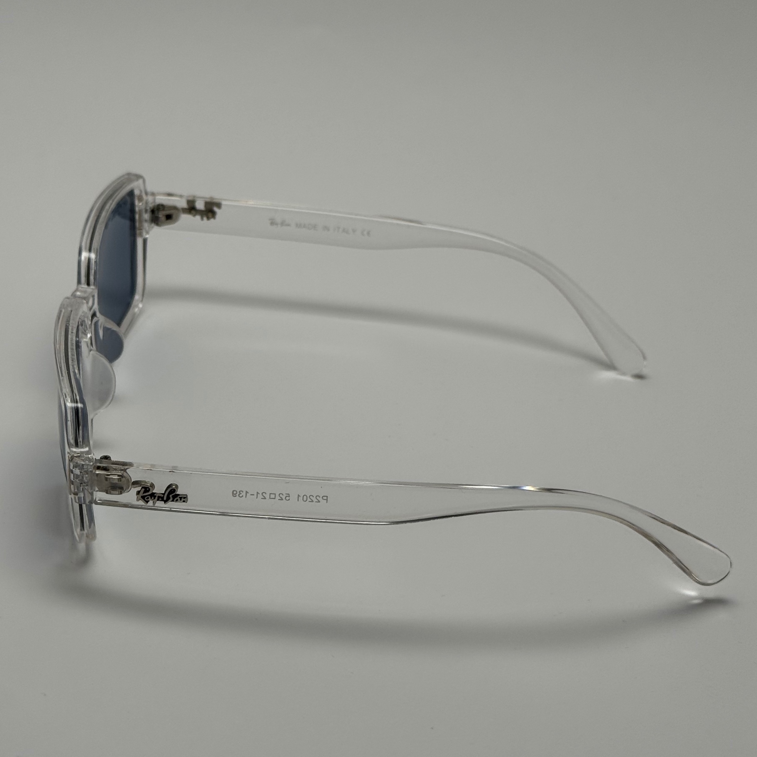 عینک آفتابی و شب پلاریزه ریبن مستطیلی آبی کد rayban RB 2201 (ارسال رایگان)