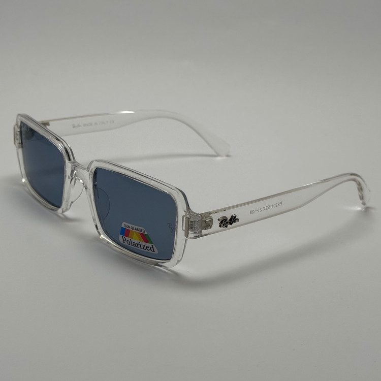 عینک آفتابی و شب پلاریزه ریبن مستطیلی آبی کد rayban RB 2201 (ارسال رایگان)