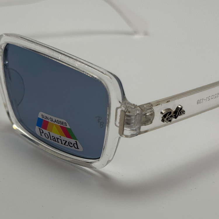 عینک آفتابی و شب پلاریزه ریبن مستطیلی آبی کد rayban RB 2201 (ارسال رایگان)