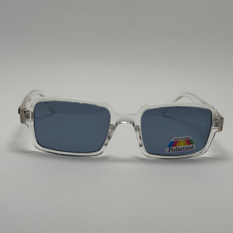 عینک آفتابی و شب پلاریزه ریبن مستطیلی آبی کد rayban RB 2201 (ارسال رایگان)